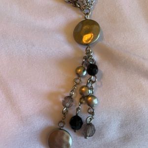 Black and silver necklace